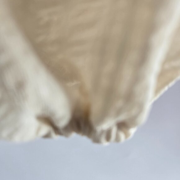 Forever 21 Cream Ruched Back Balloon Sleeves Off Shoulder Crop Top Size Small - Picture 10 of 14